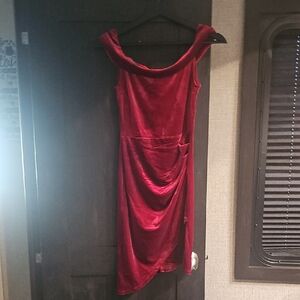 Fashion Nova Asymmetrical Red Dress